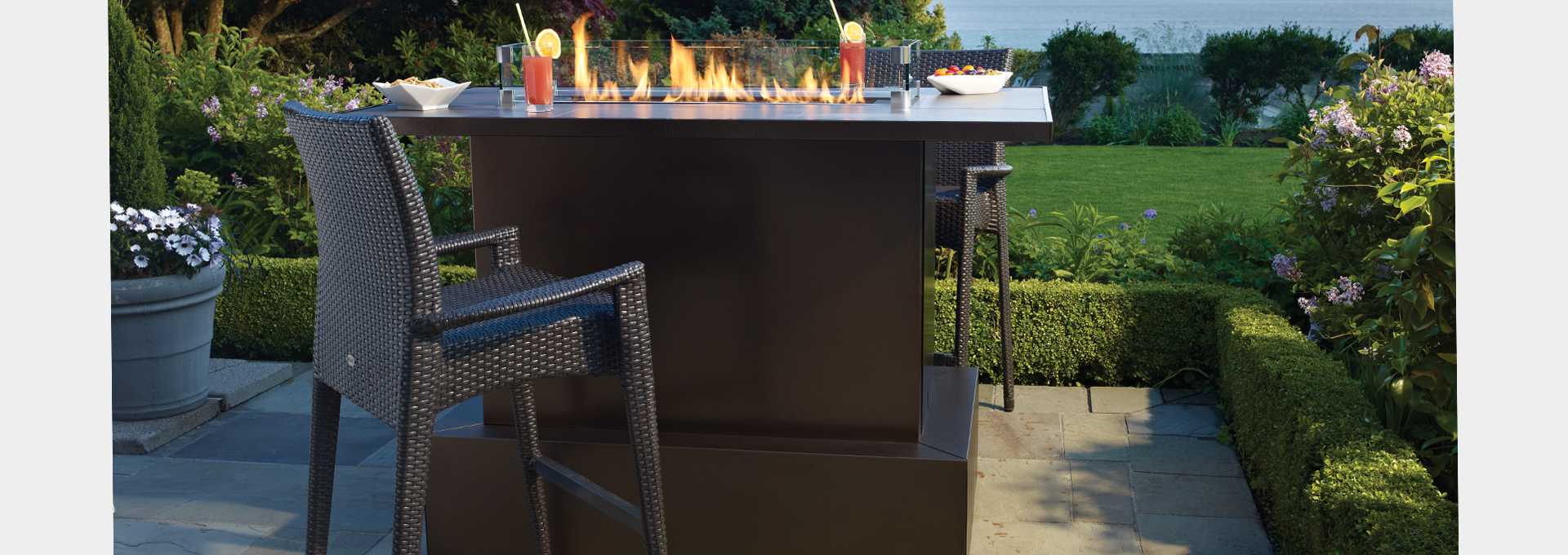 Plateau Pto30 Cocktail Outdoor Gas Firetable Regency Fireplace